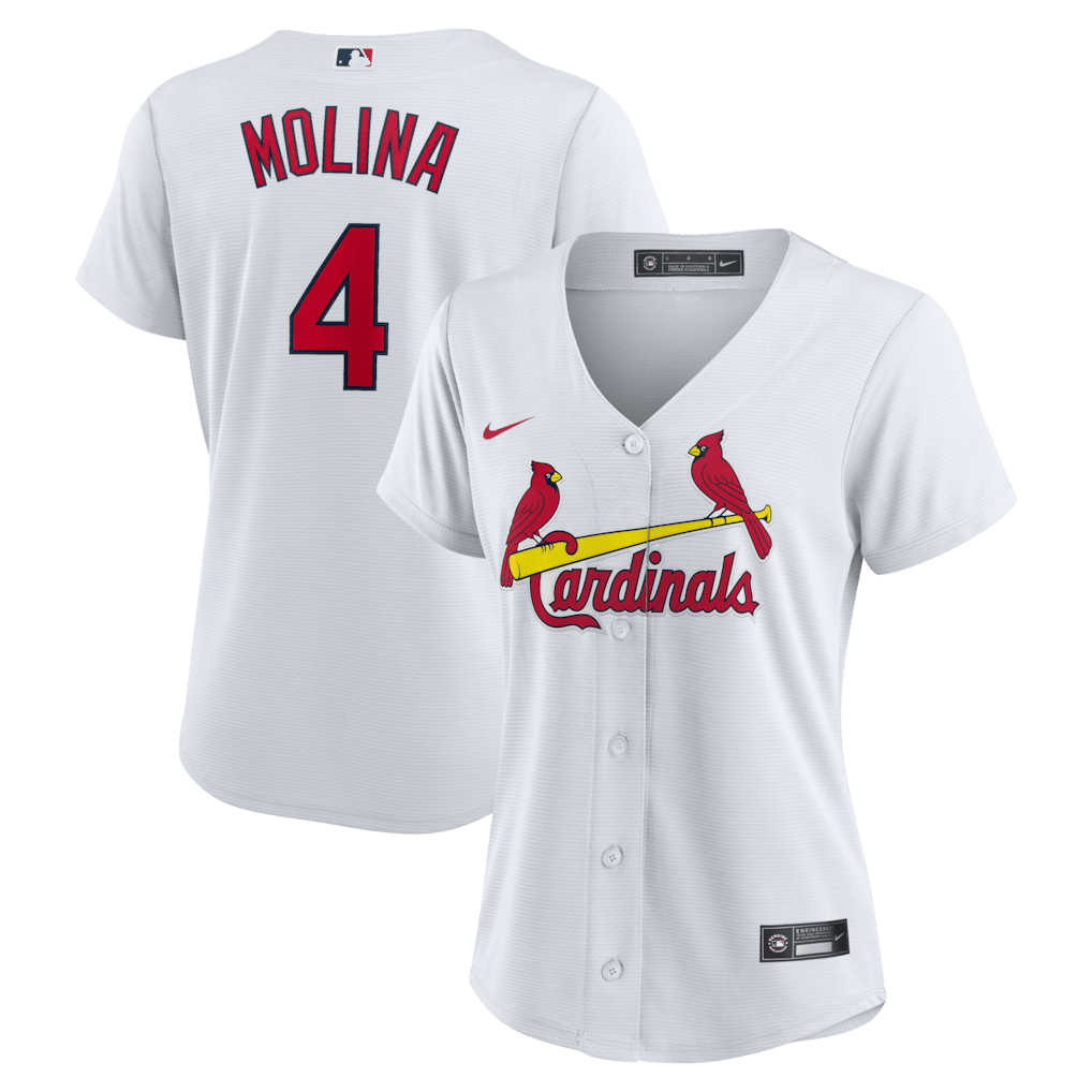Yadier Molina 4 St. Louis Cardinals Women's Home Jersey - White