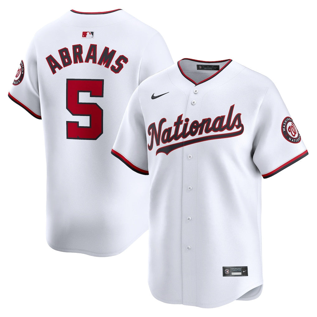 CJ Abrams 5 Washington Nationals Home Limited Player Men Jersey - White