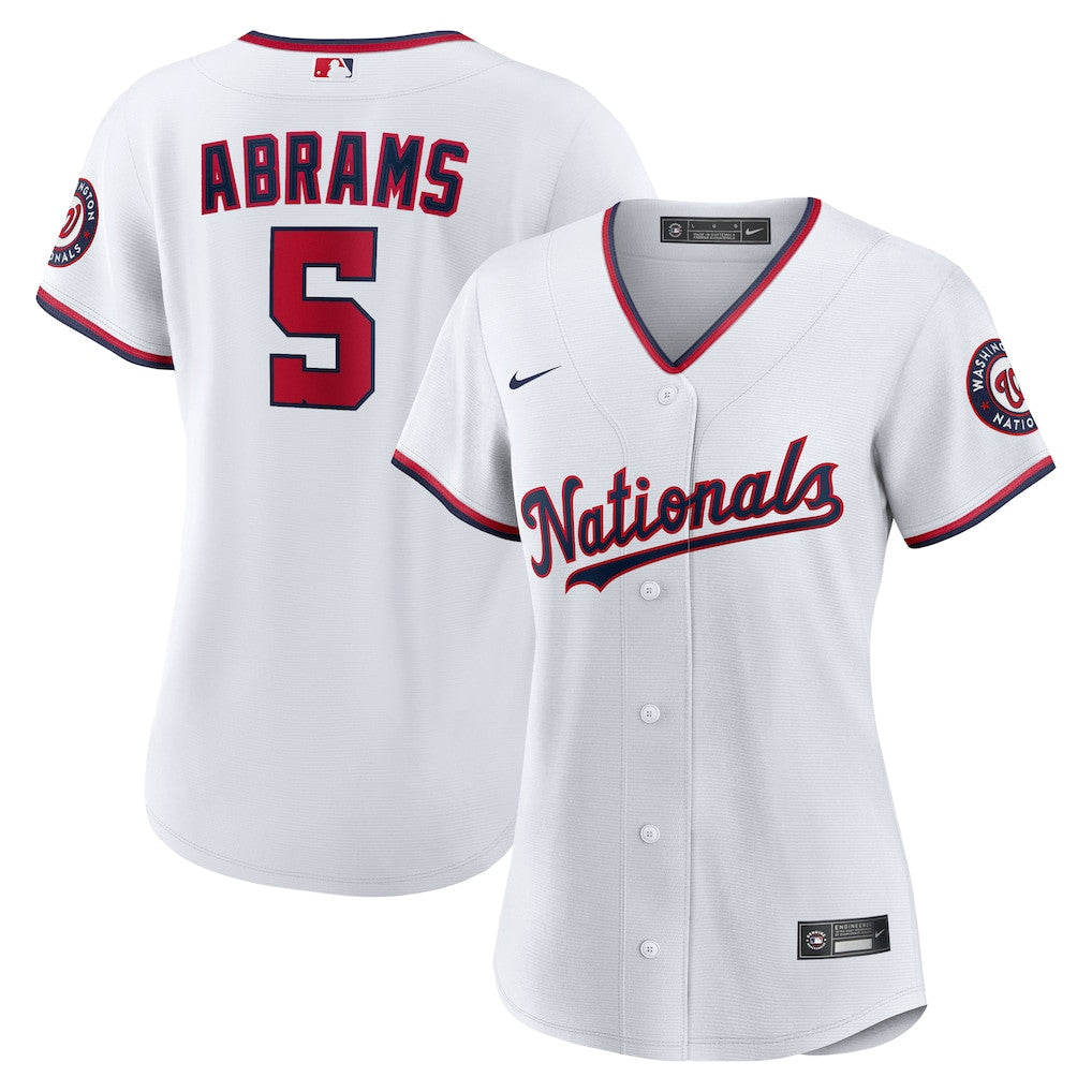 CJ Abrams 5 Washington Nationals Women's Home Player Jersey - White