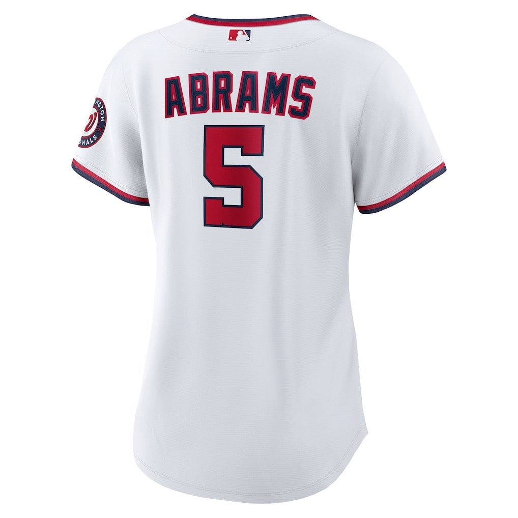 CJ Abrams 5 Washington Nationals Women's Home Player Jersey - White