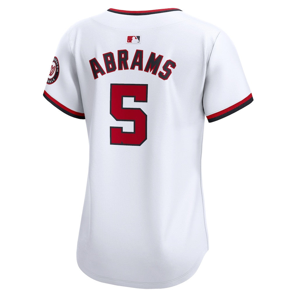 CJ Abrams 5 Washington Nationals Women's Home Limited Player Jersey – White