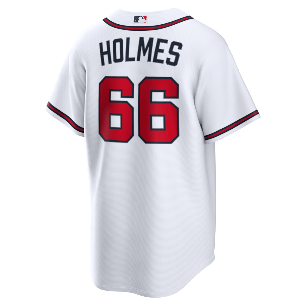 Grant Holmes 66 Atlanta Braves Home Men Jersey - White