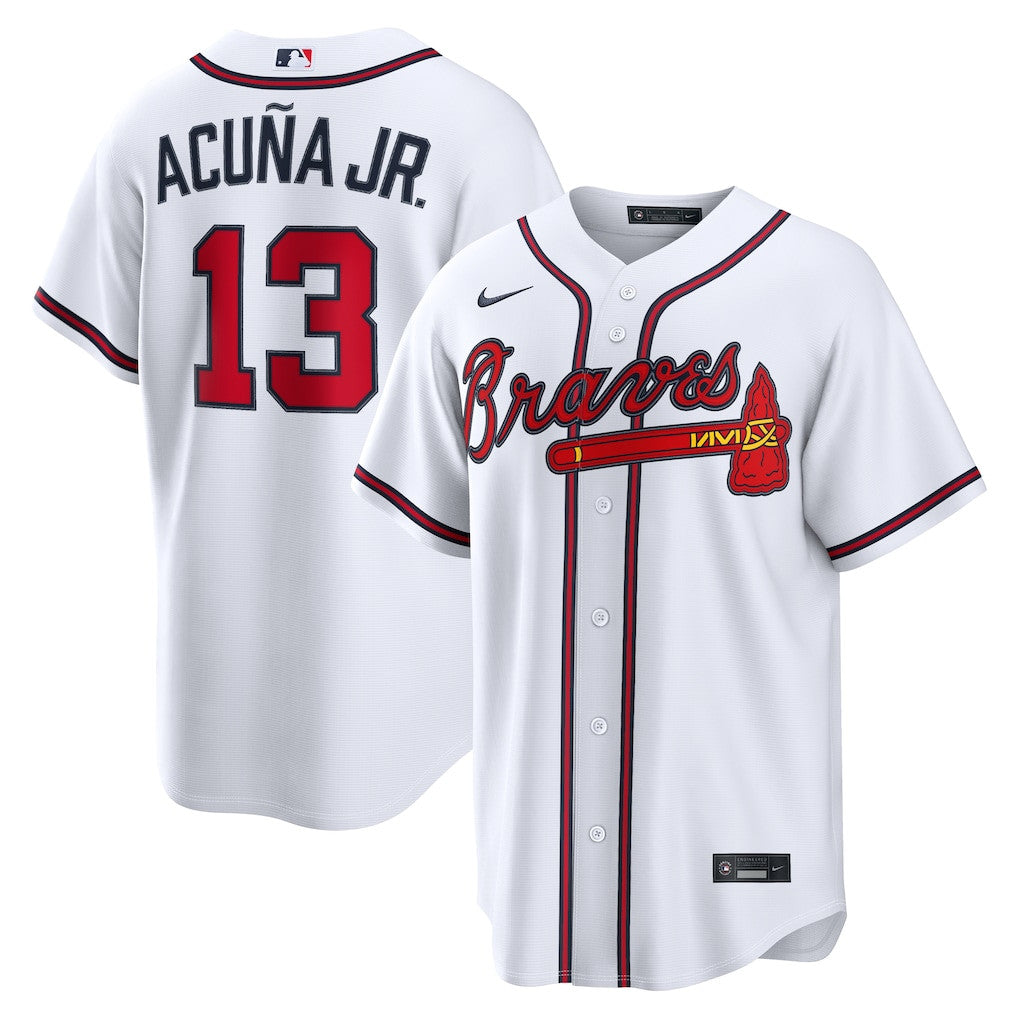 Ronald Acuña Jr. 13 Atlanta Braves Home Men Jersey - White