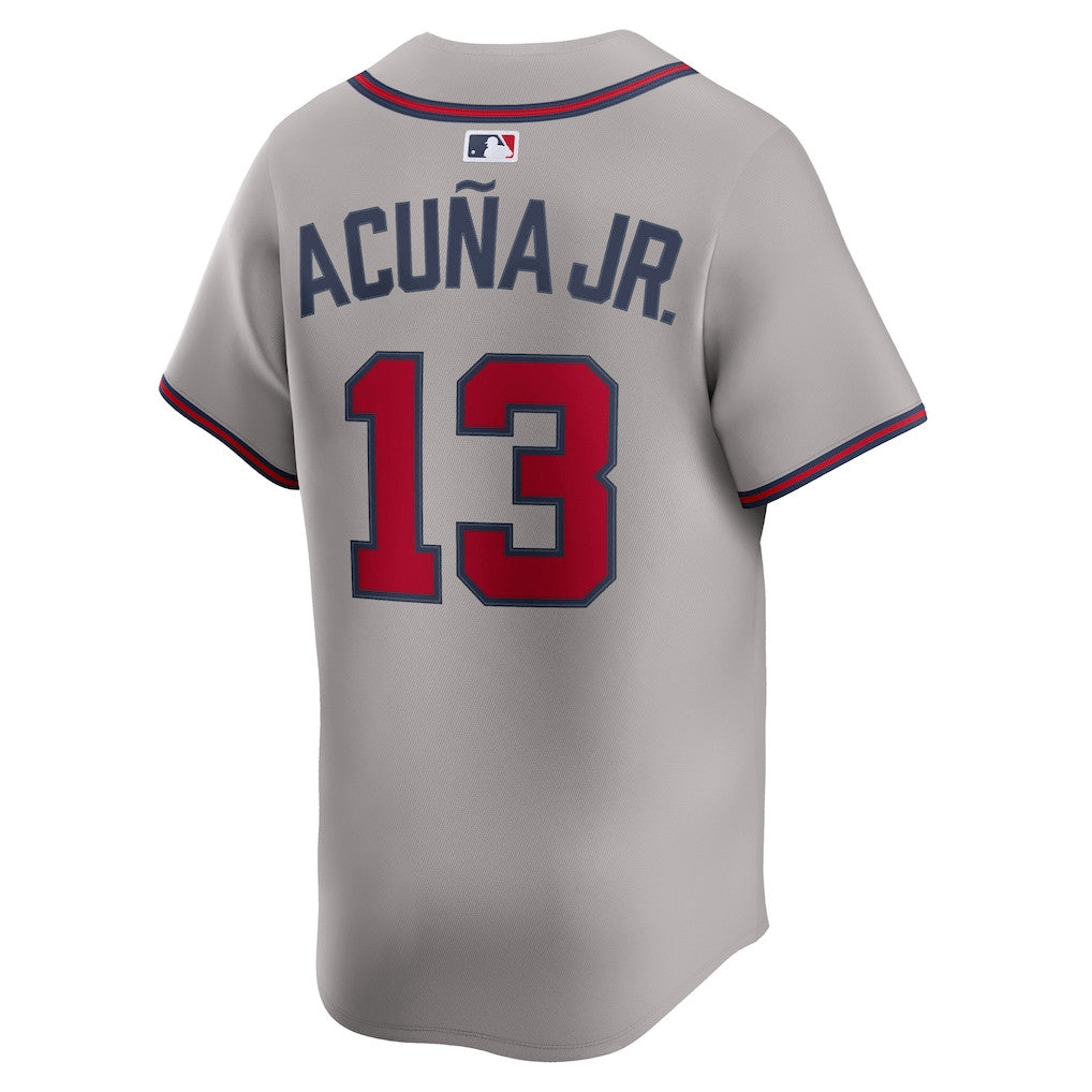 Ronald Acuña Jr. 13 Atlanta Braves Road Limited Player Men Jersey - Gray