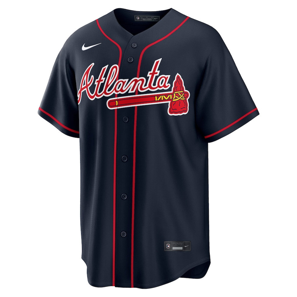 Ronald Acuña Jr. 13 Atlanta Braves Alternate Men Jersey - Navy