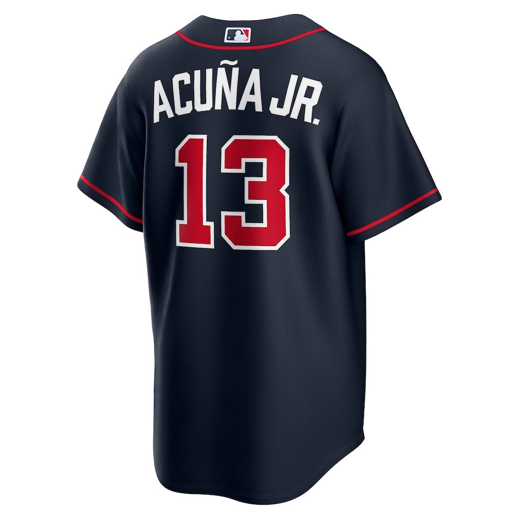Ronald Acuña Jr. 13 Atlanta Braves Alternate Men Jersey - Navy