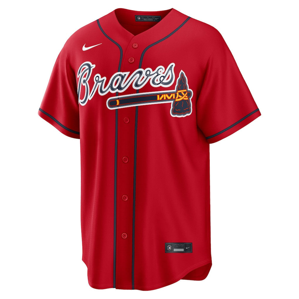 Ronald Acuña Jr. 13 Atlanta Braves Alternate 2 Men Jersey - Red