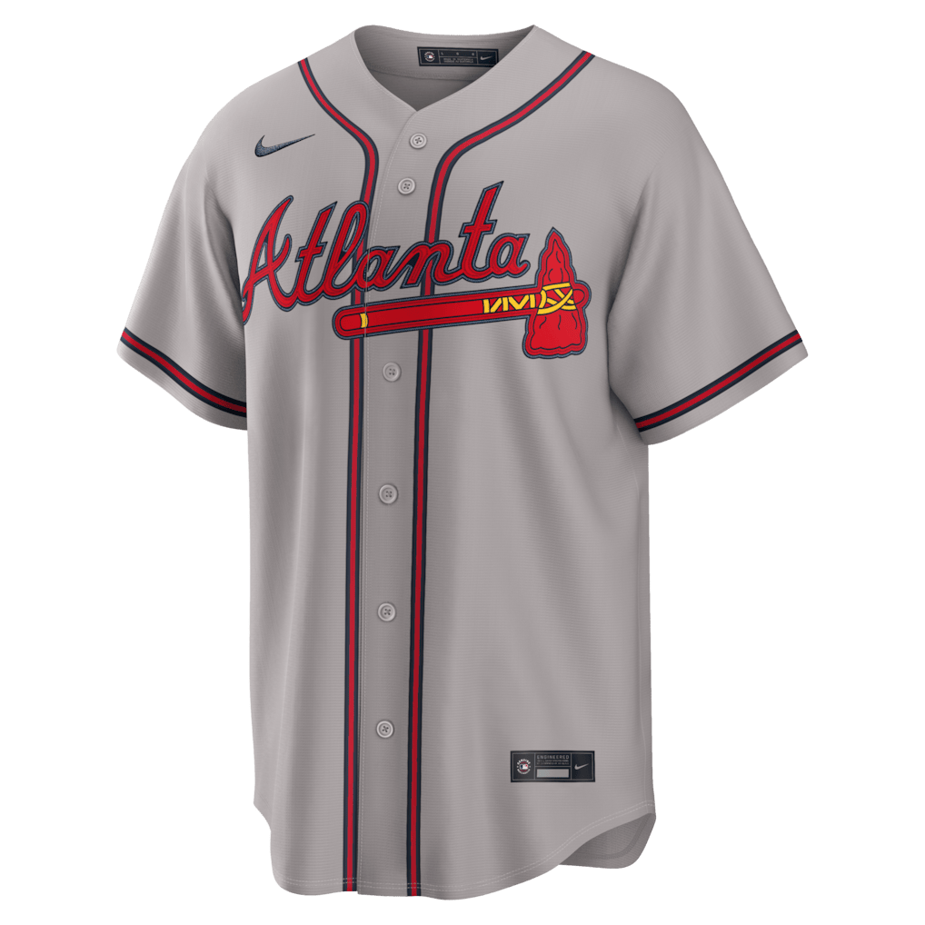 Ronald Acuña Jr. 13 Atlanta Braves Road Men Jersey - Gray