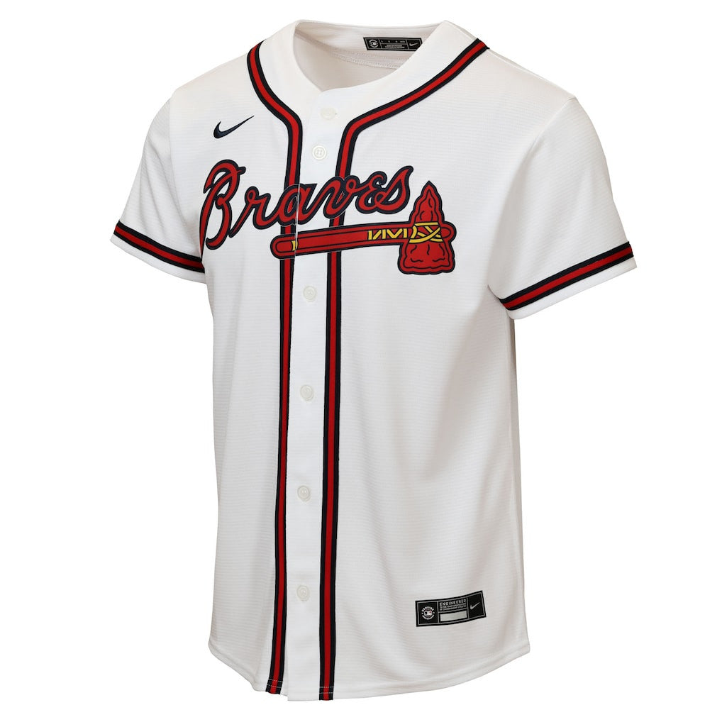 Ronald Acuña Jr. 13 Atlanta Braves Home Player YOUTH Jersey - White