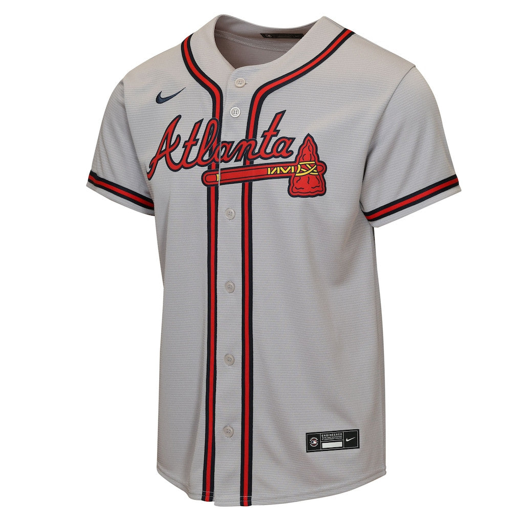 Ronald Acuña Jr. 13 Atlanta Braves Road YOUTH Jersey - Gray