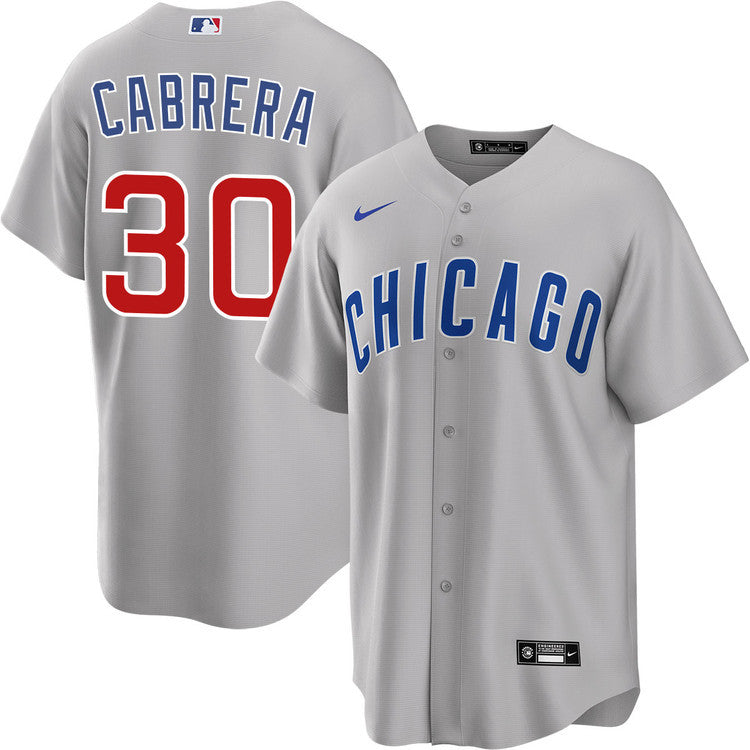 Edward Cabrera 30 Chicago Cubs Away Men Jersey - Gray