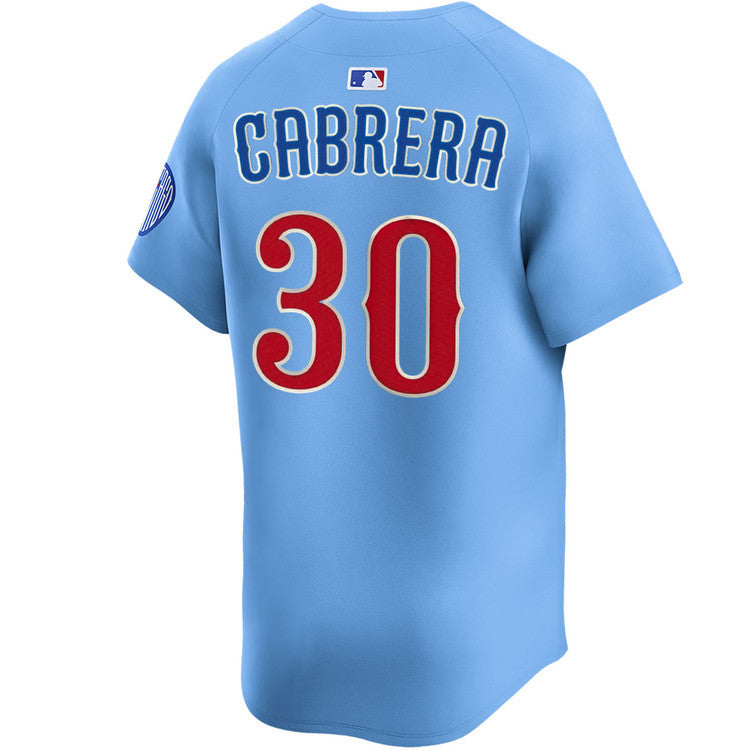 Edward Cabrera 30 Chicago Cubs Alternate Men Jersey - Light Blue