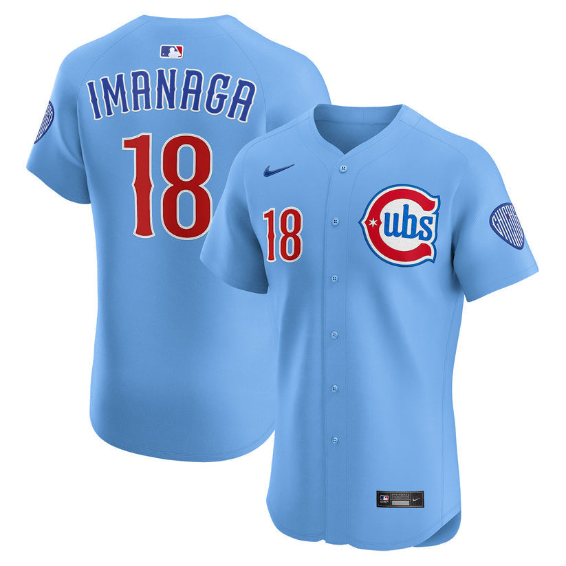 Shota Imanaga 18 Chicago Cubs Alternate Men Jersey - Light Blue