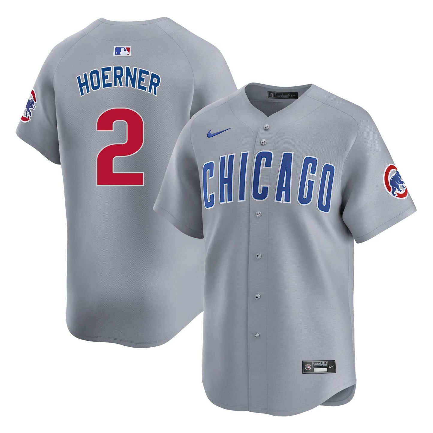 Nico Hoerner 2 Chicago Cubs Away Men Jersey - Gray