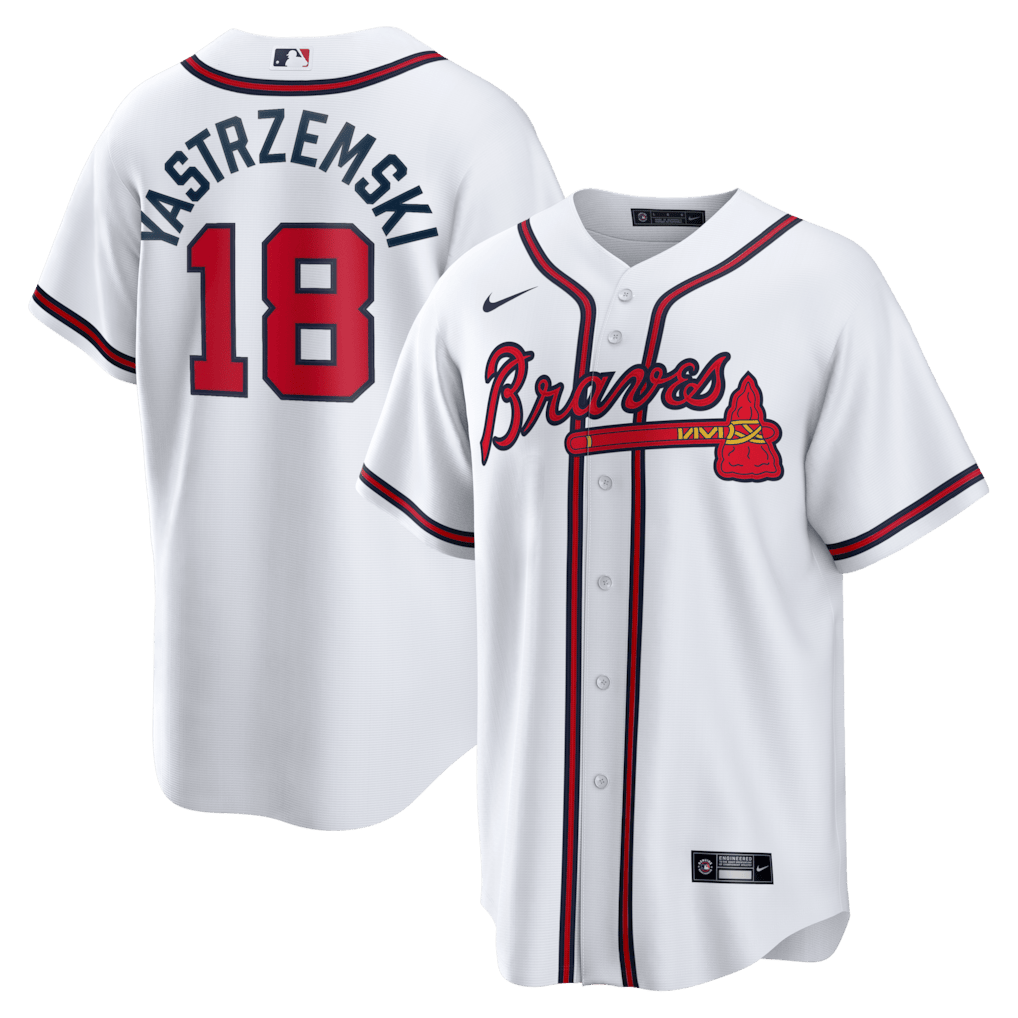 Mike Yastrzemski 18 Atlanta Braves Home Men Jersey - White