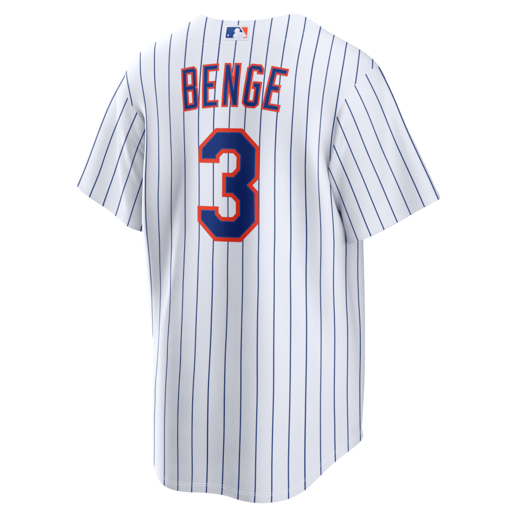 Carson Benge 3 New York Mets Home Men Jersey - White