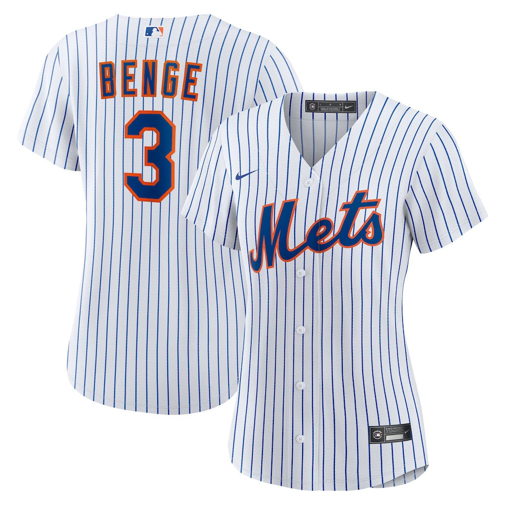 Carson Benge 3 New York Mets Women's Home Jersey - White