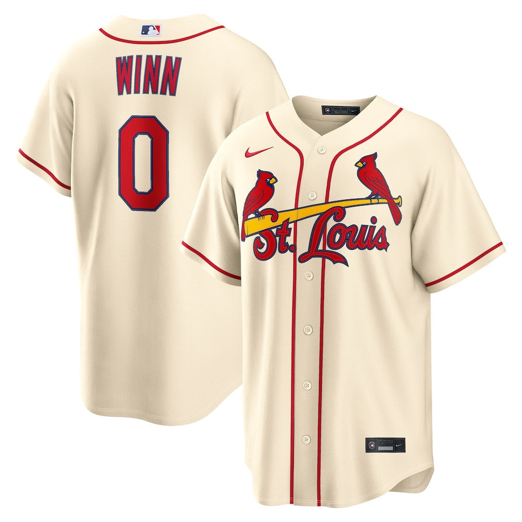 Masyn Winn 0 St. Louis Cardinals Alternate Men Jersey - Cream