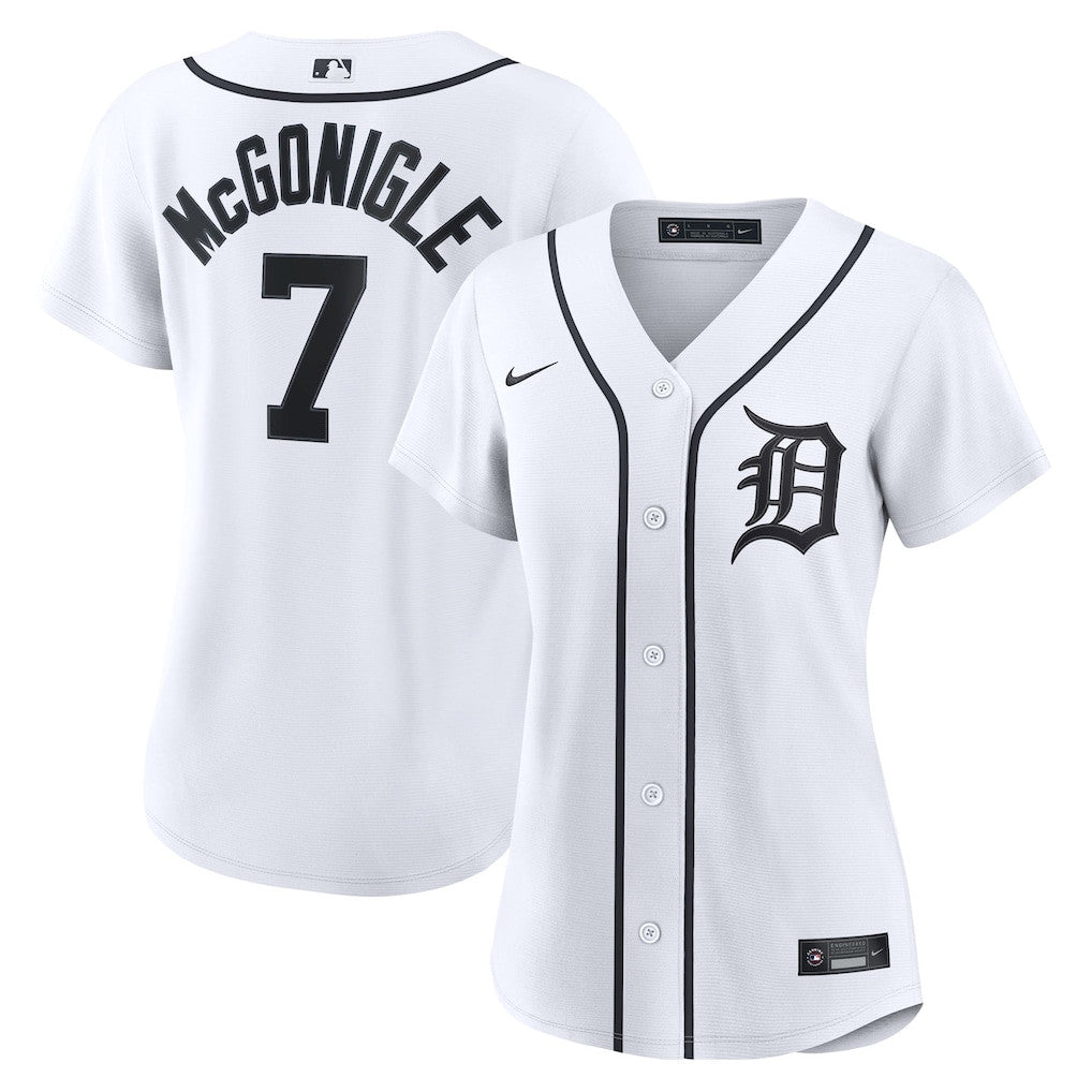 Kevin McGonigle 7 Detroit Tigers Women's Home Jersey - White