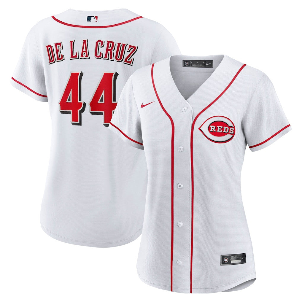 Elly De La Cruz 44 Cincinnati Reds Women's Home Jersey - White