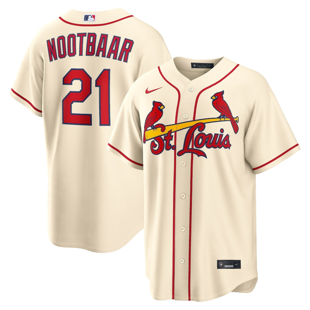 Lars Nootbaar 21 St. Louis Cardinals Alternate Men Jersey - Cream