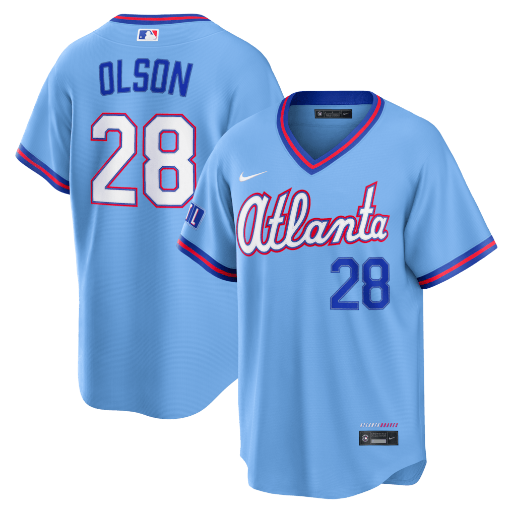 Matt Olson 28 Atlanta Braves 2026 City Connect Jersey - Men, Blue