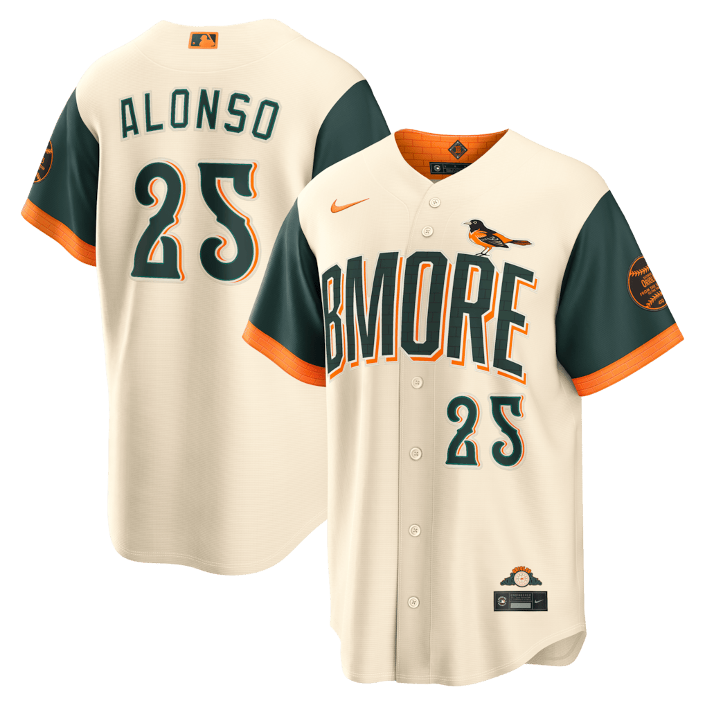 Pete Alonso 25 Baltimore Orioles 2026 City Connect Jersey - Men, Natural