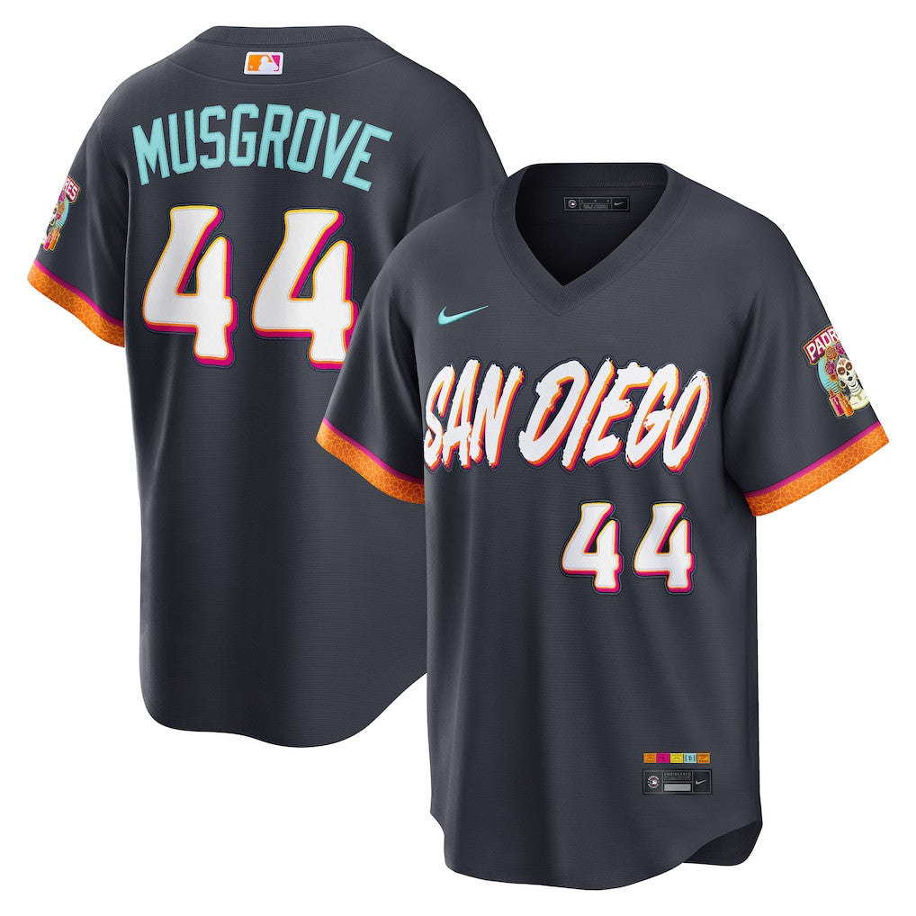 Joe Musgrove 44 San Diego Padres 2026 City Connect Jersey - Men, Obsidian