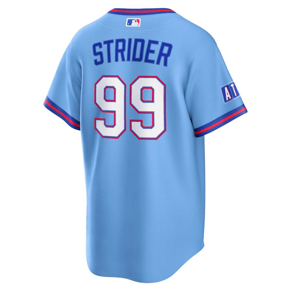 Spencer Strider 99 Atlanta Braves 2026 City Connect Jersey - Men, Powder Blue