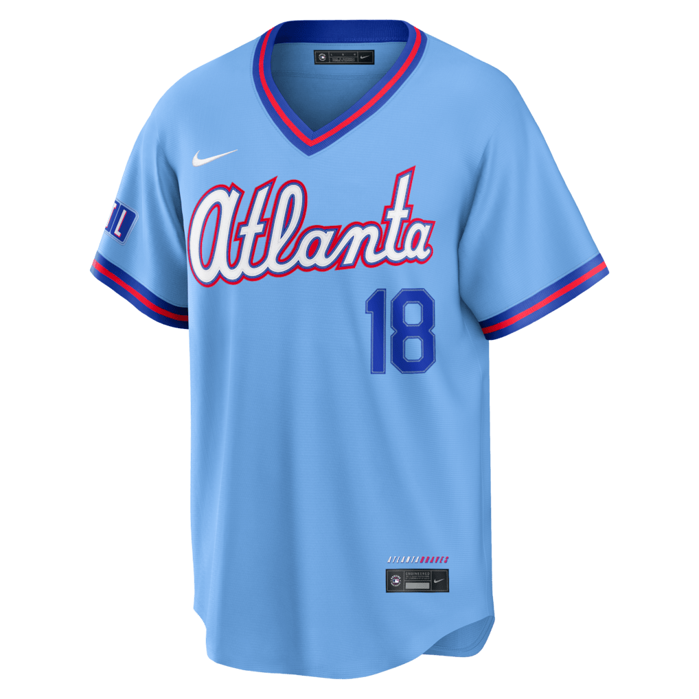 Mike Yastrzemski 18 Atlanta Braves 2026 City Connect Jersey - Men, Powder Blue
