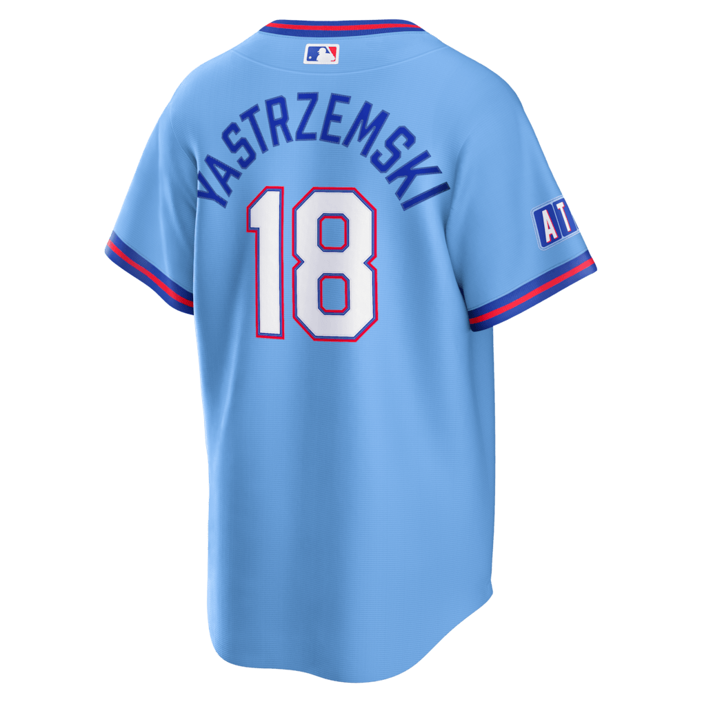 Mike Yastrzemski 18 Atlanta Braves 2026 City Connect Jersey - Men, Powder Blue