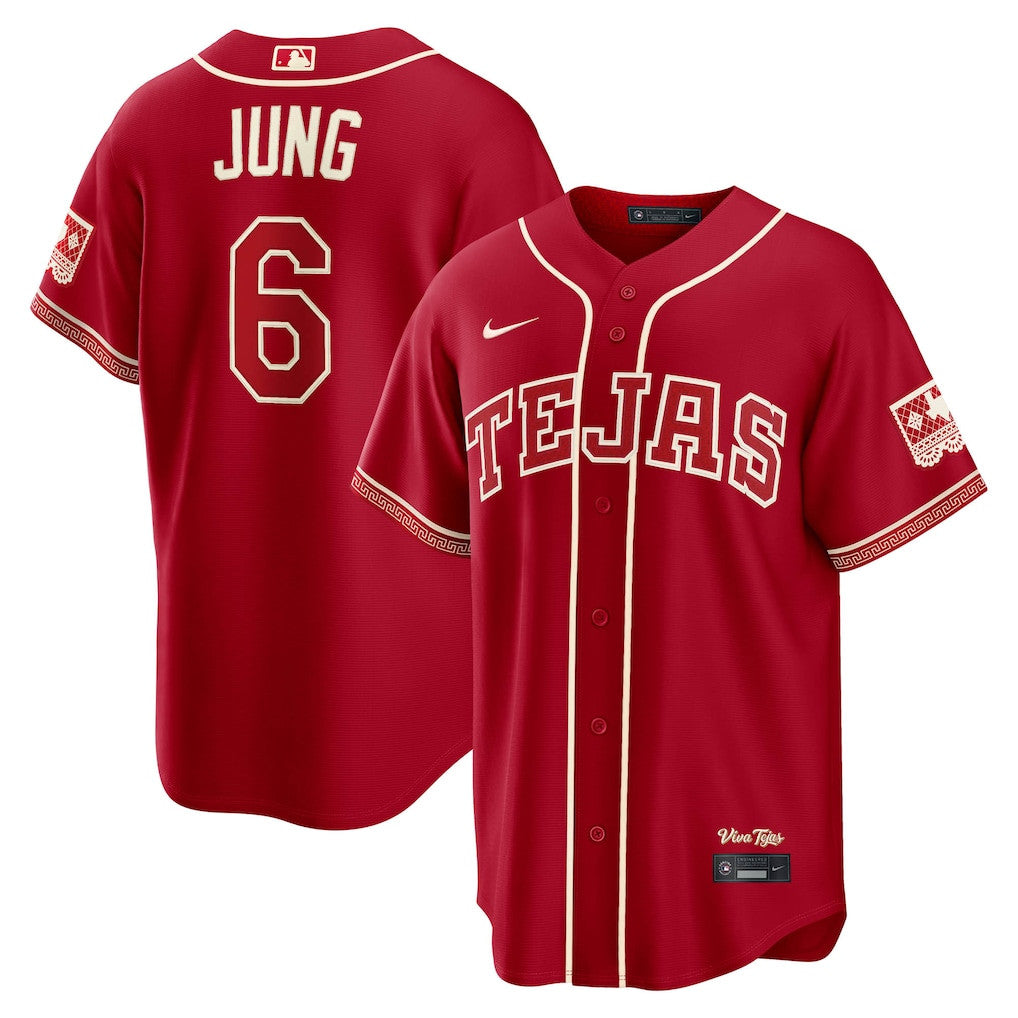 Josh Jung 6 Texas Rangers 2026 City Connect Jersey - Men, Red