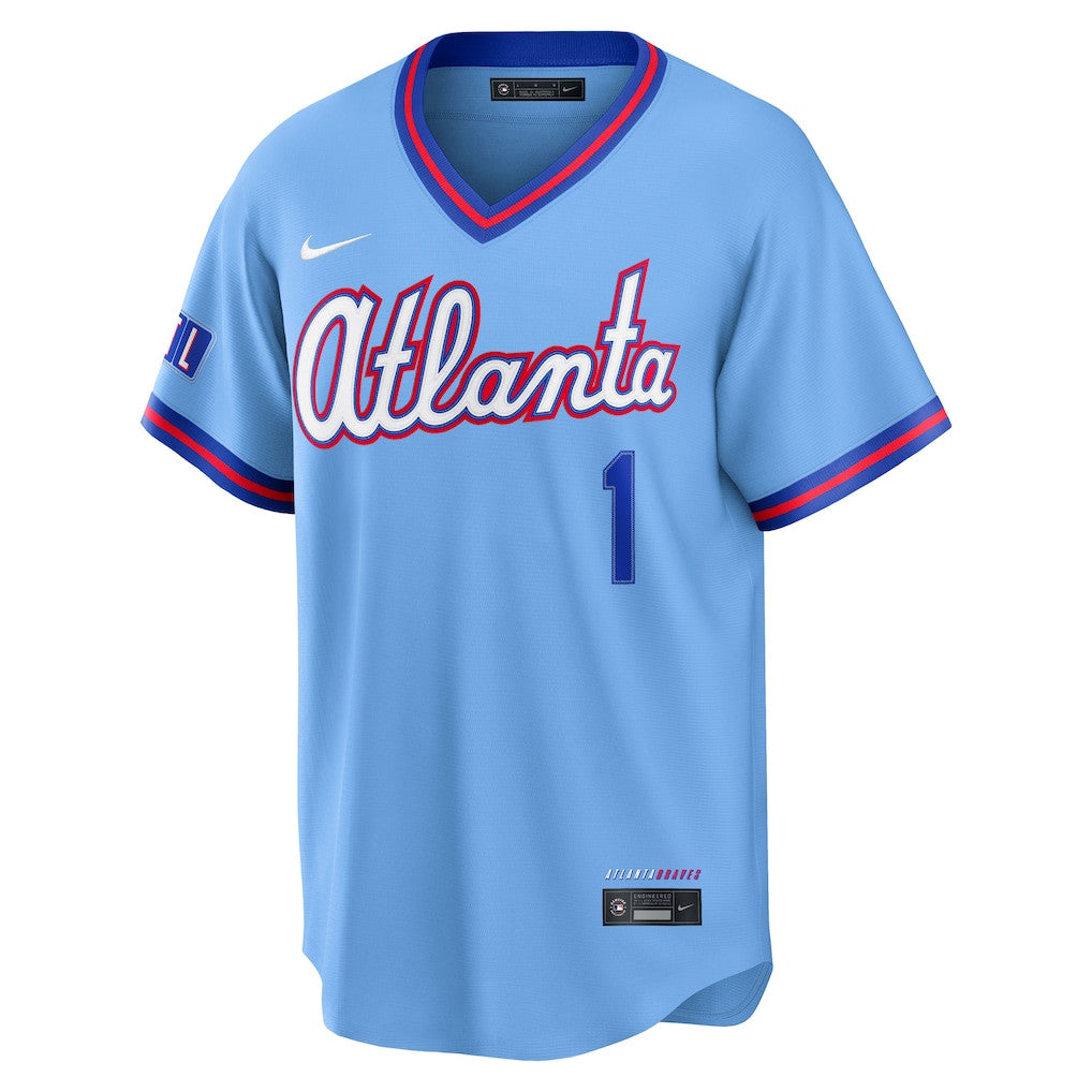 Ozzie Albies 1 Atlanta Braves 2026 City Connect Jersey - Men, Powder Blue