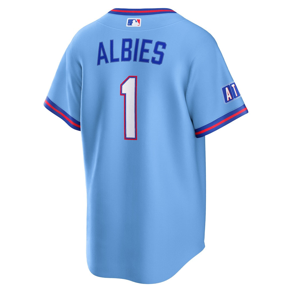 Ozzie Albies 1 Atlanta Braves 2026 City Connect Jersey - Men, Powder Blue