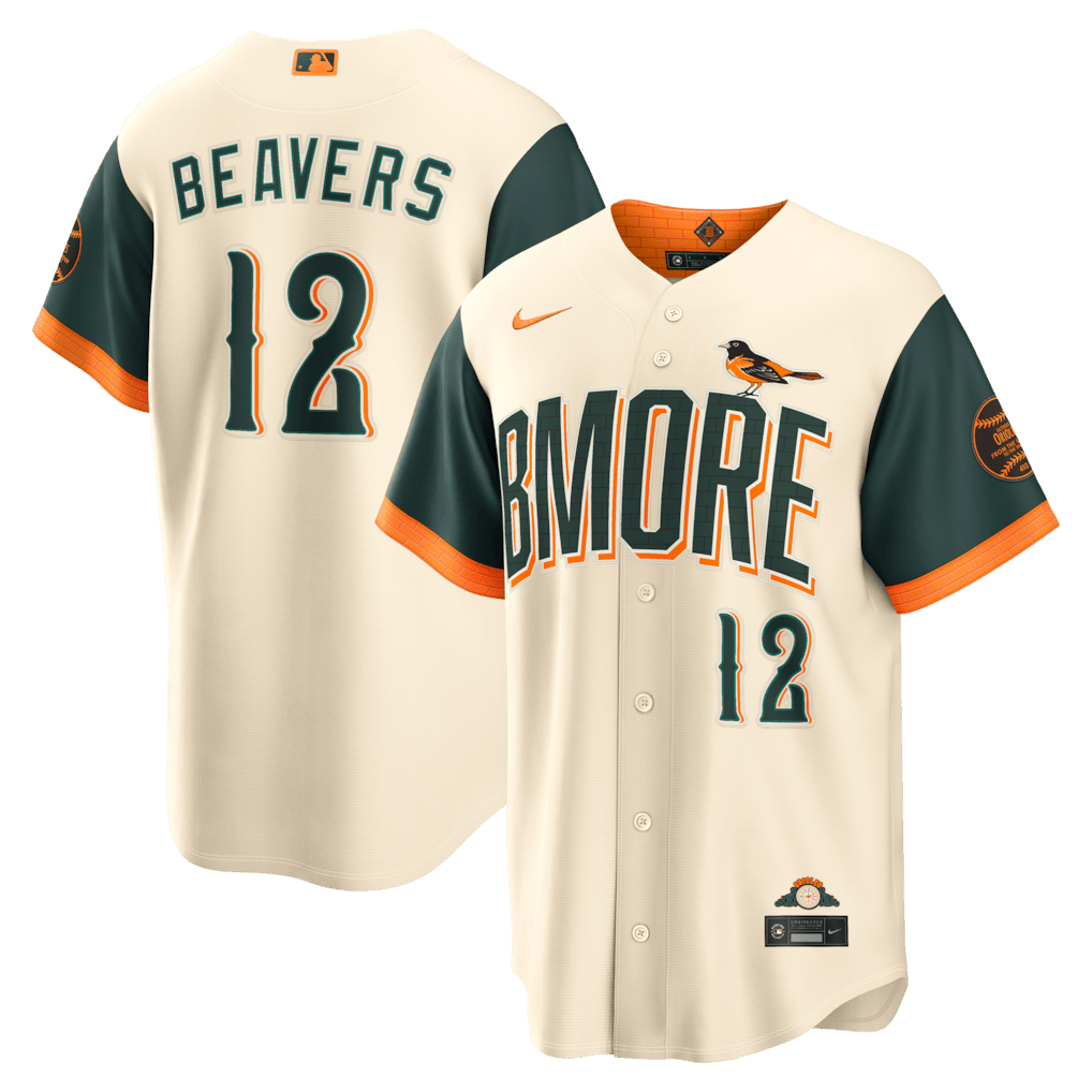 Dylan Beavers 12 Baltimore Orioles 2026 City Connect Jersey - Men, Natural