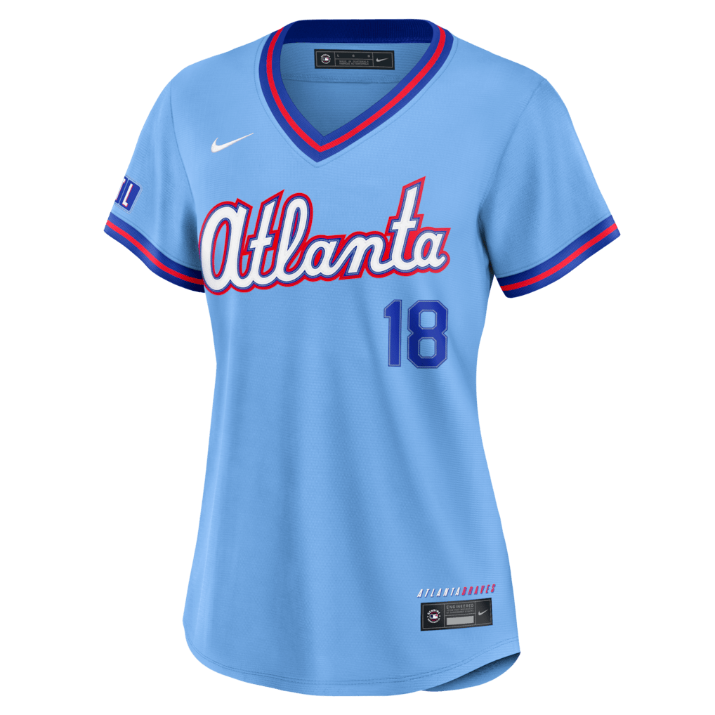 Mike Yastrzemski 18 Atlanta Braves Women's 2026 City Connect Jersey - Powder Blue