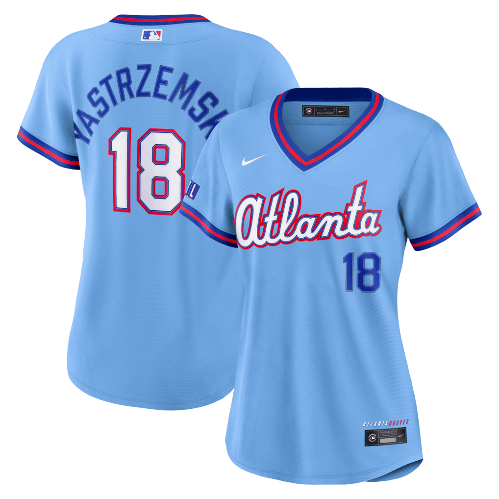 Mike Yastrzemski 18 Atlanta Braves Women's 2026 City Connect Jersey - Powder Blue
