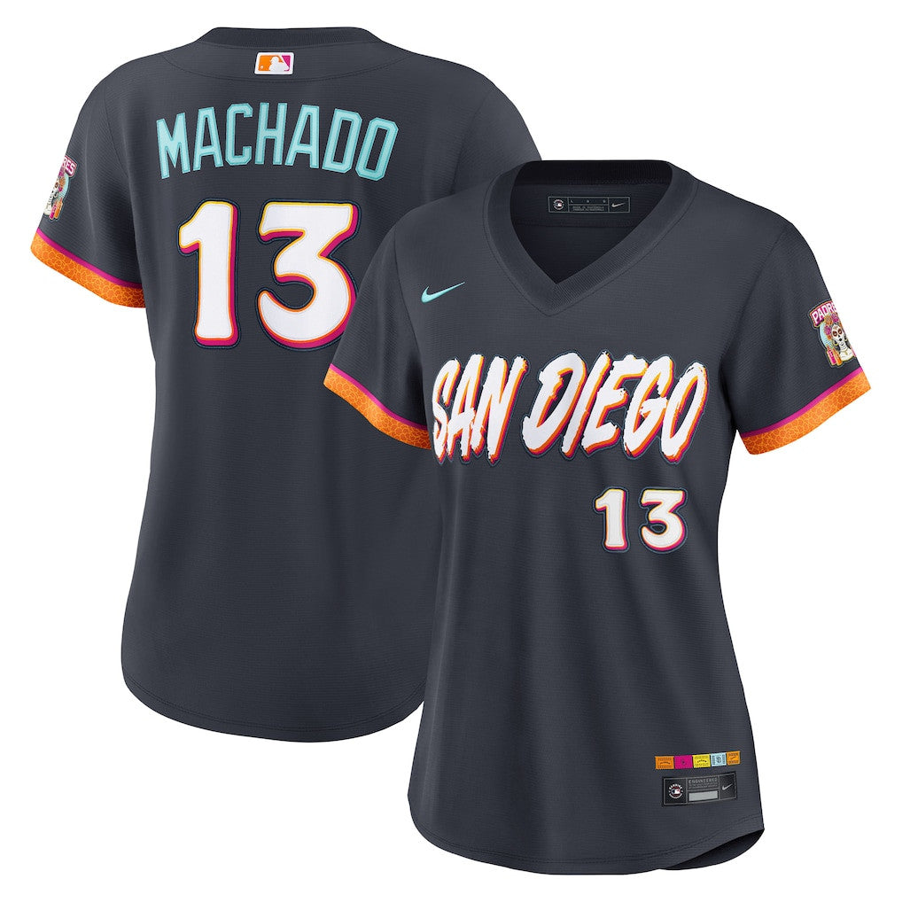Manny Machado 13 San Diego Padres Women's 2026 City Connect Jersey - Obsidian
