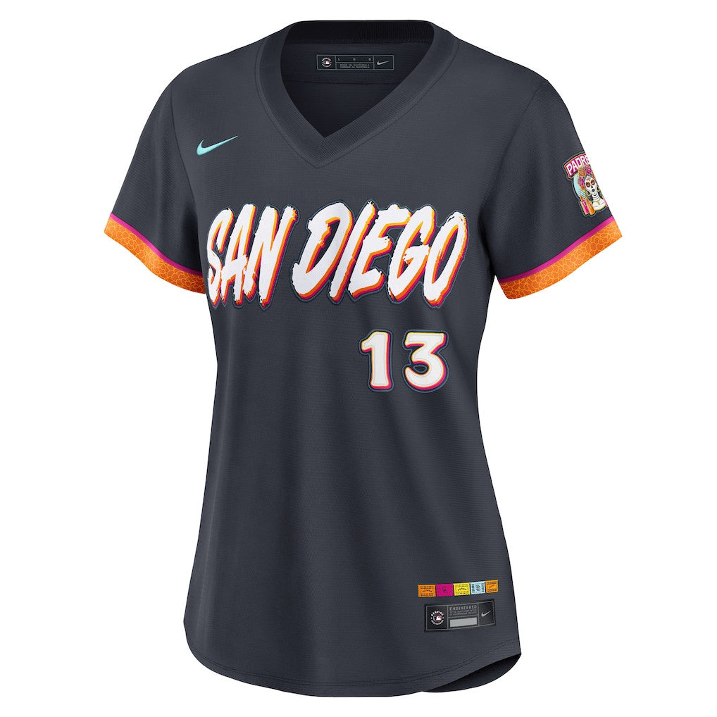 Manny Machado 13 San Diego Padres Women's 2026 City Connect Jersey - Obsidian