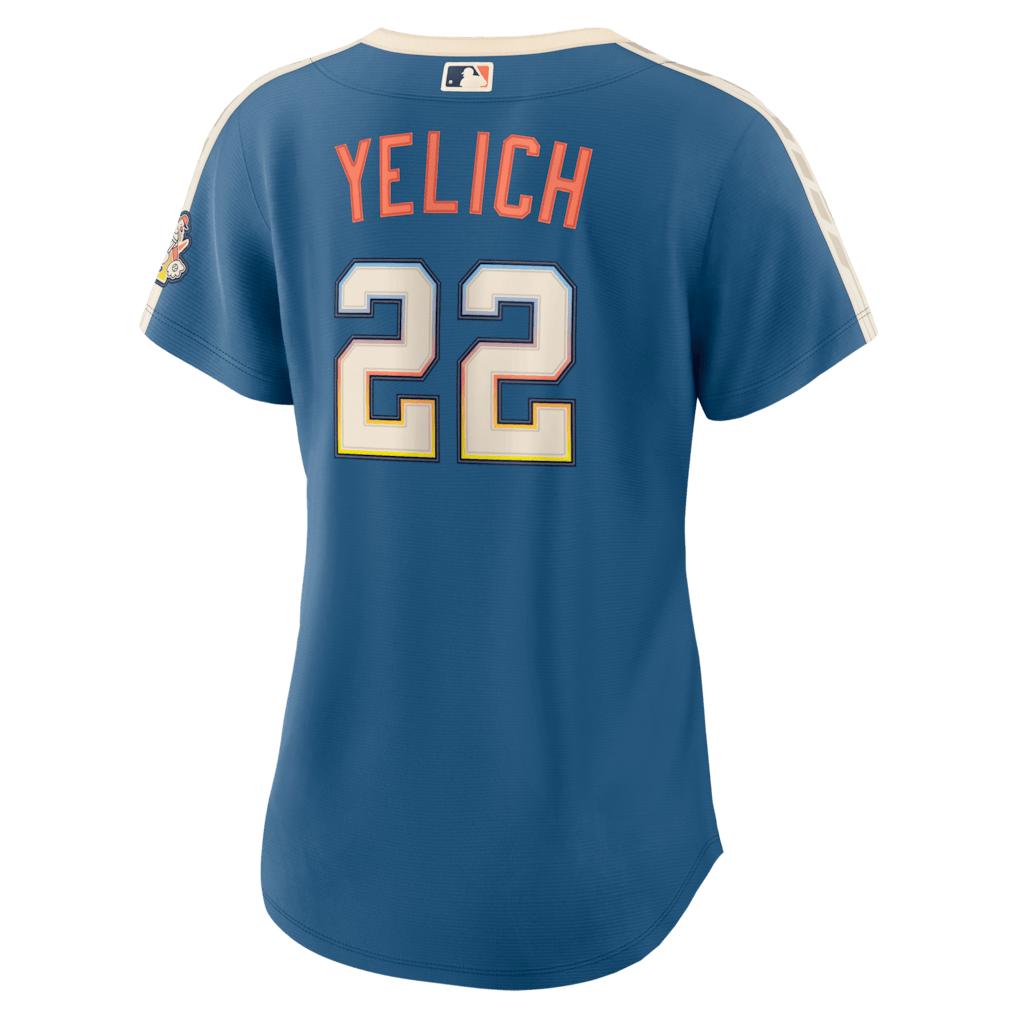 Christian Yelich 22 Milwaukee Brewers Women's 2026 City Connect Jersey - Mineral Blue