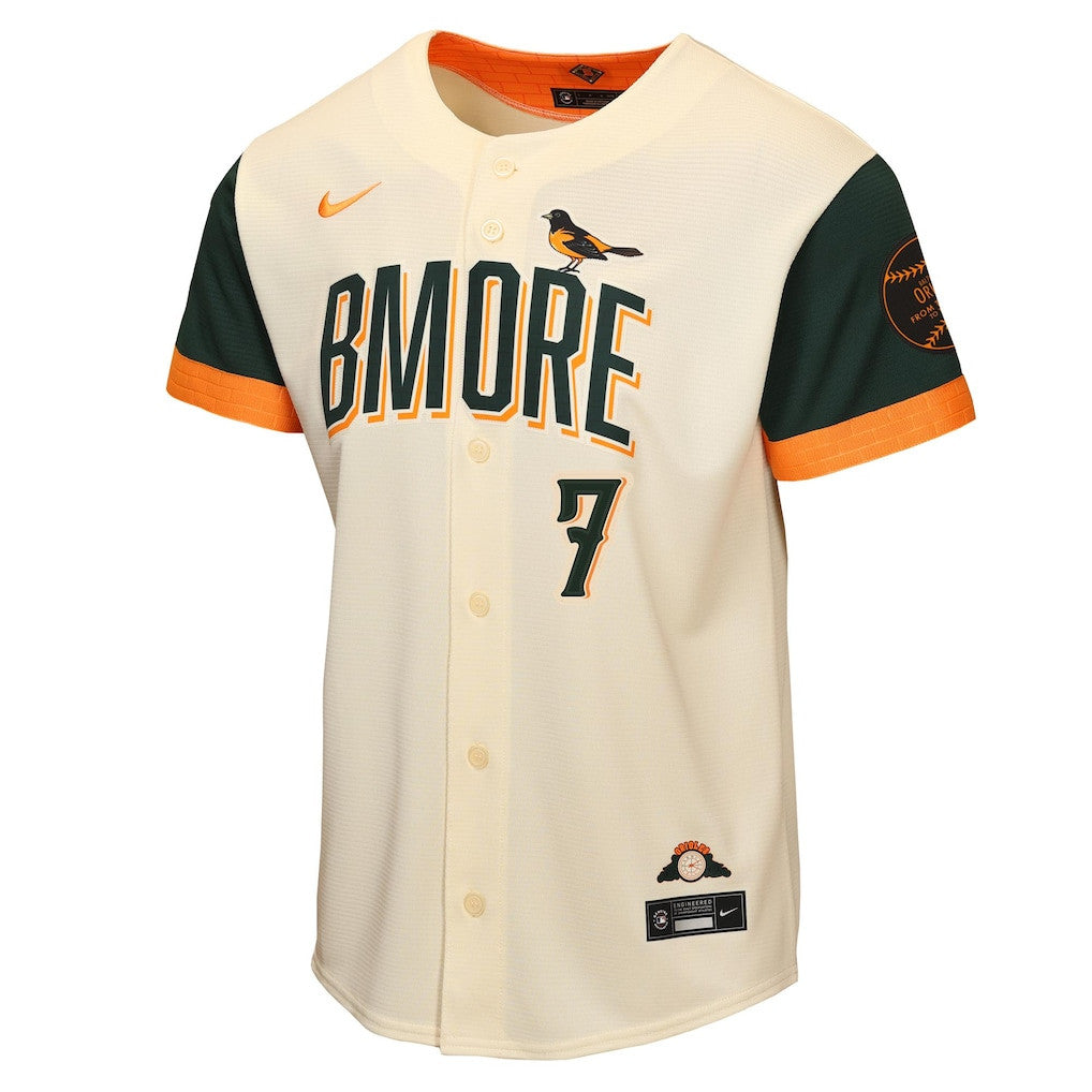 Jackson Holliday 7 Baltimore Orioles Youth 2026 City Connect Jersey - Cream