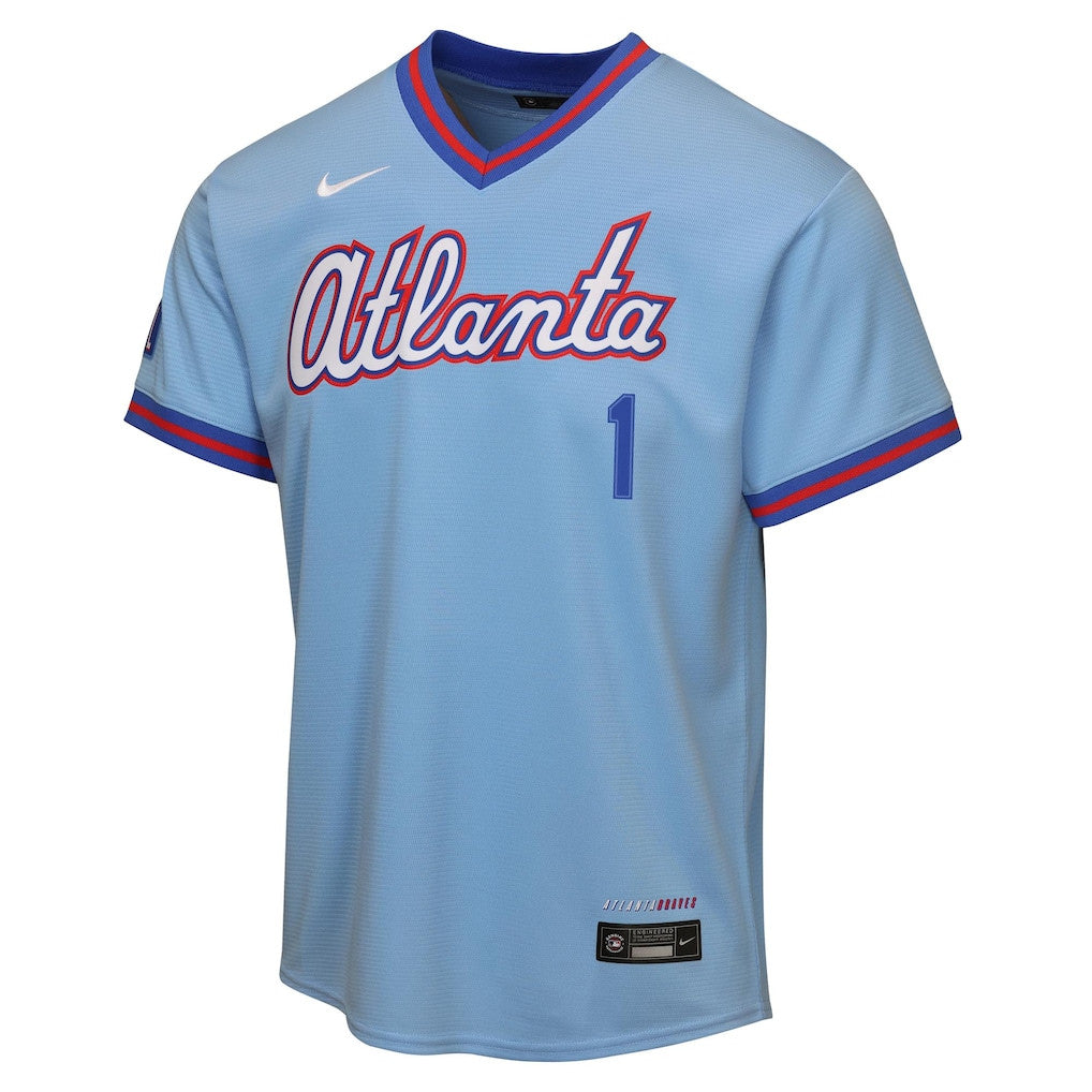 Ozzie Albies 1 Atlanta Braves Youth 2026 City Connect Jersey - Powder Blue