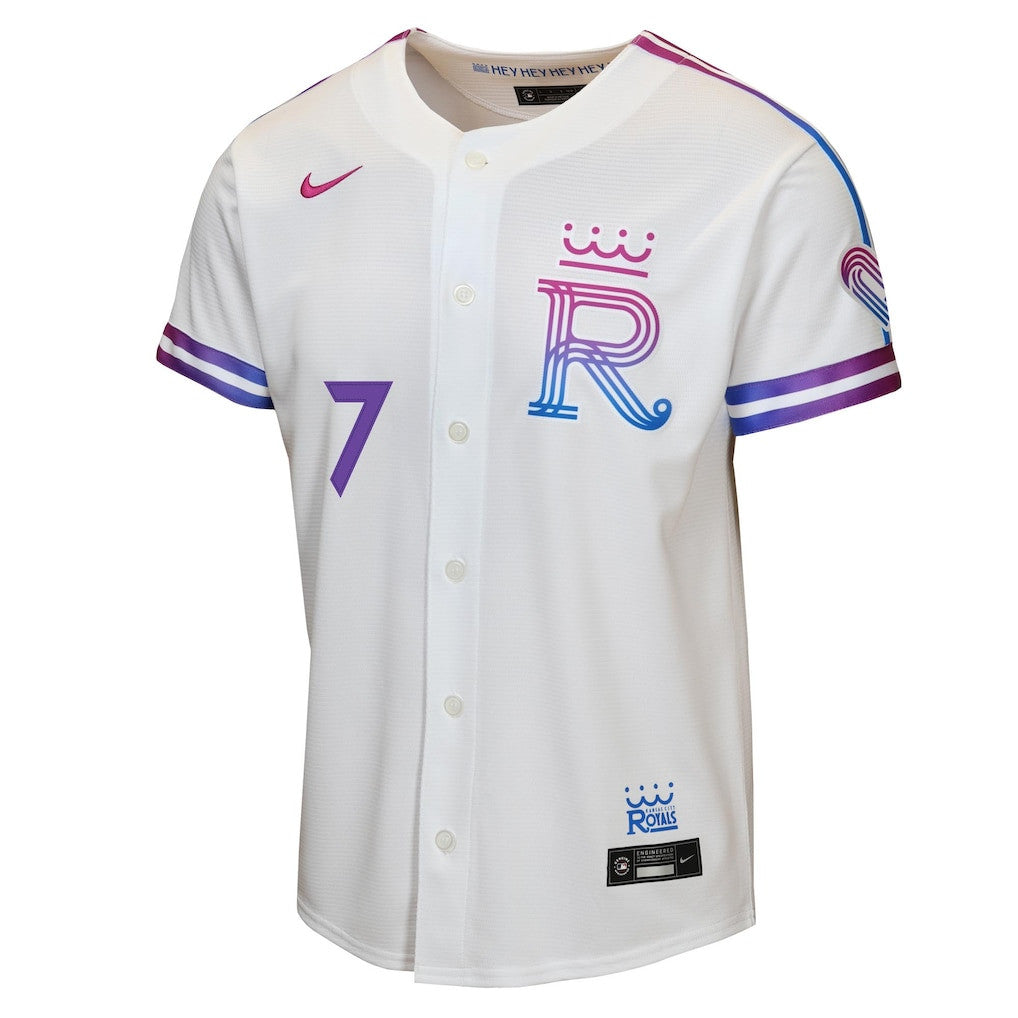 Bobby Witt Jr. 7 Kansas City Royals Youth 2026 City Connect Jersey - White