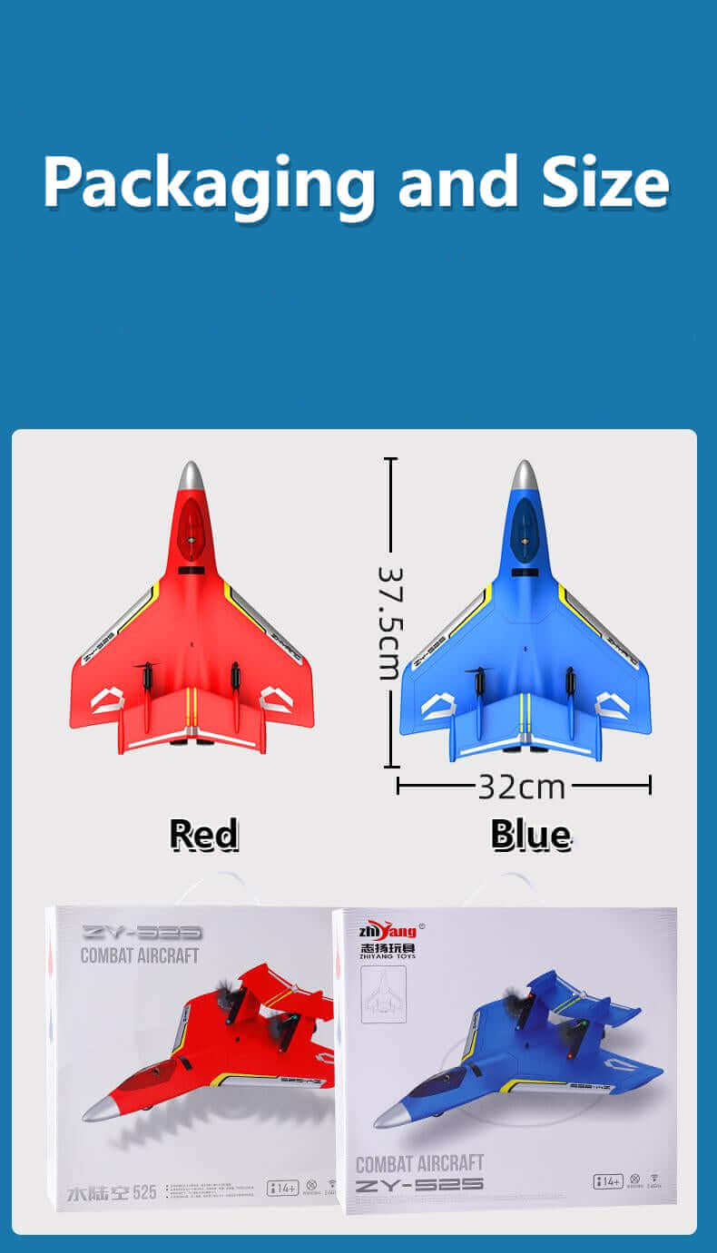Kidstoylover 3-in-1 Sea Land Air RC Glider with Smart Balance