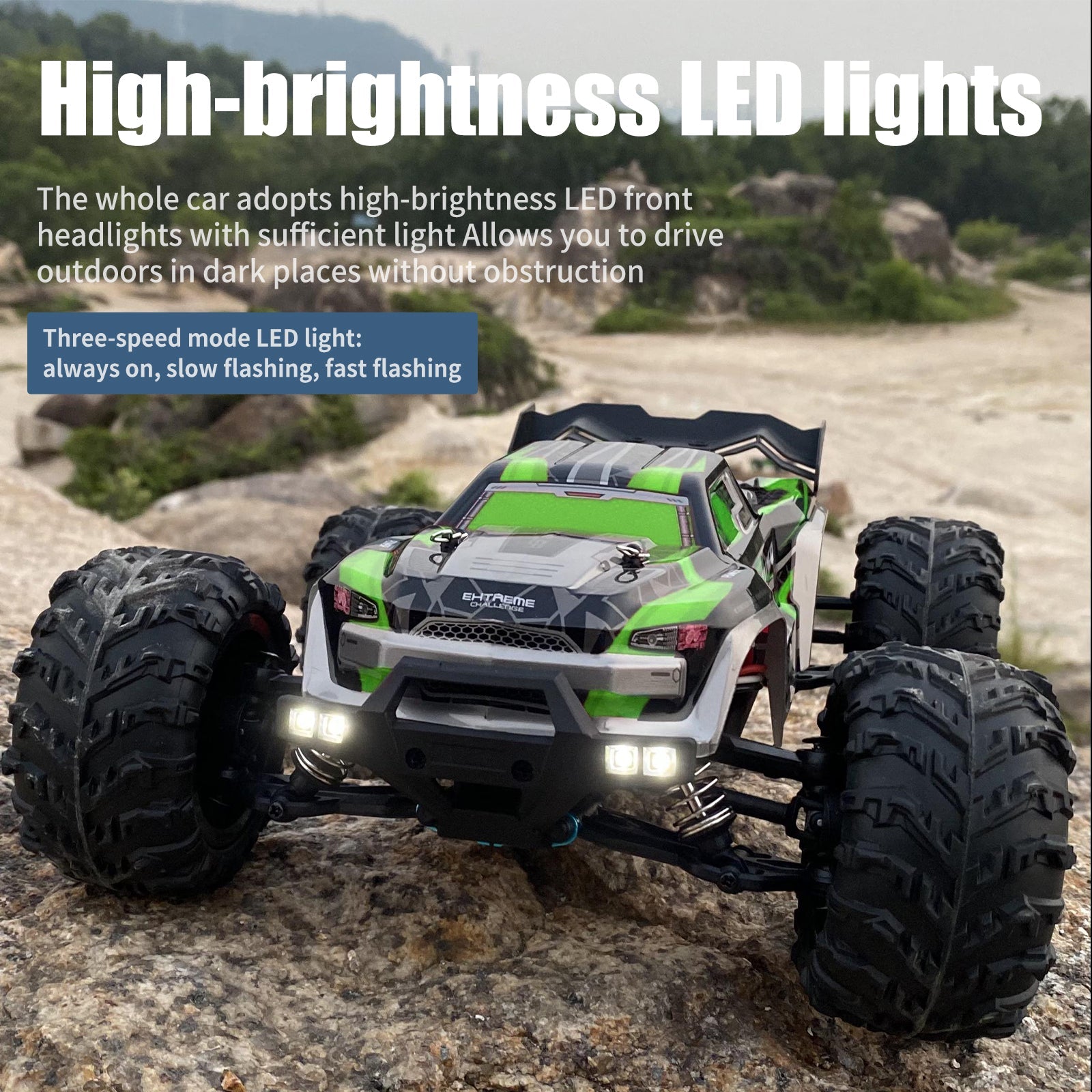 1:16 Scale 40KM/H Waterproof Offroad All Terrains RC Monster Truck (Set 16102)