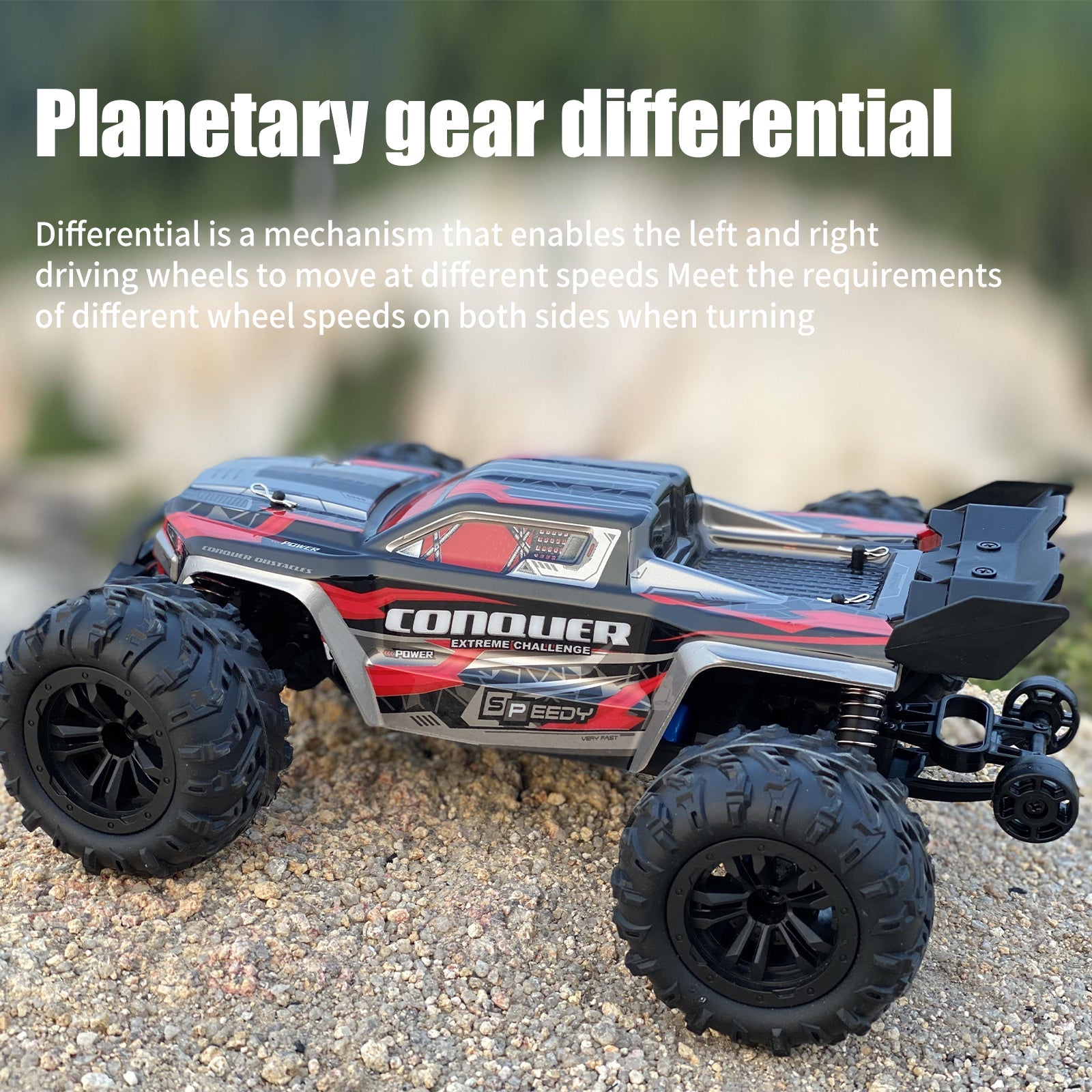 1:16 Scale 40KM/H Waterproof Offroad All Terrains RC Monster Truck (Set 16102)