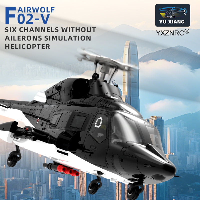 YuXiang AIRWOLF F02-V 6CH Flybarless RC Helicopter – 3D Brushless