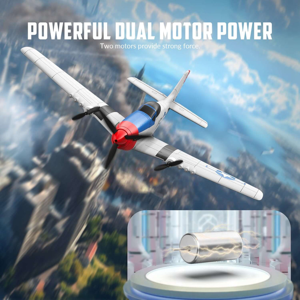 Volantex RC P51D 3CH RTF Airplane with Gyro – Beginner-Friendly RC Plane