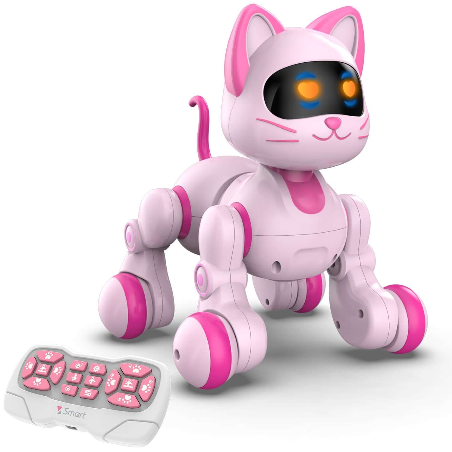 STEMTRON Programmable Robot Cat - Interactive, Remote Control, Music & Dance