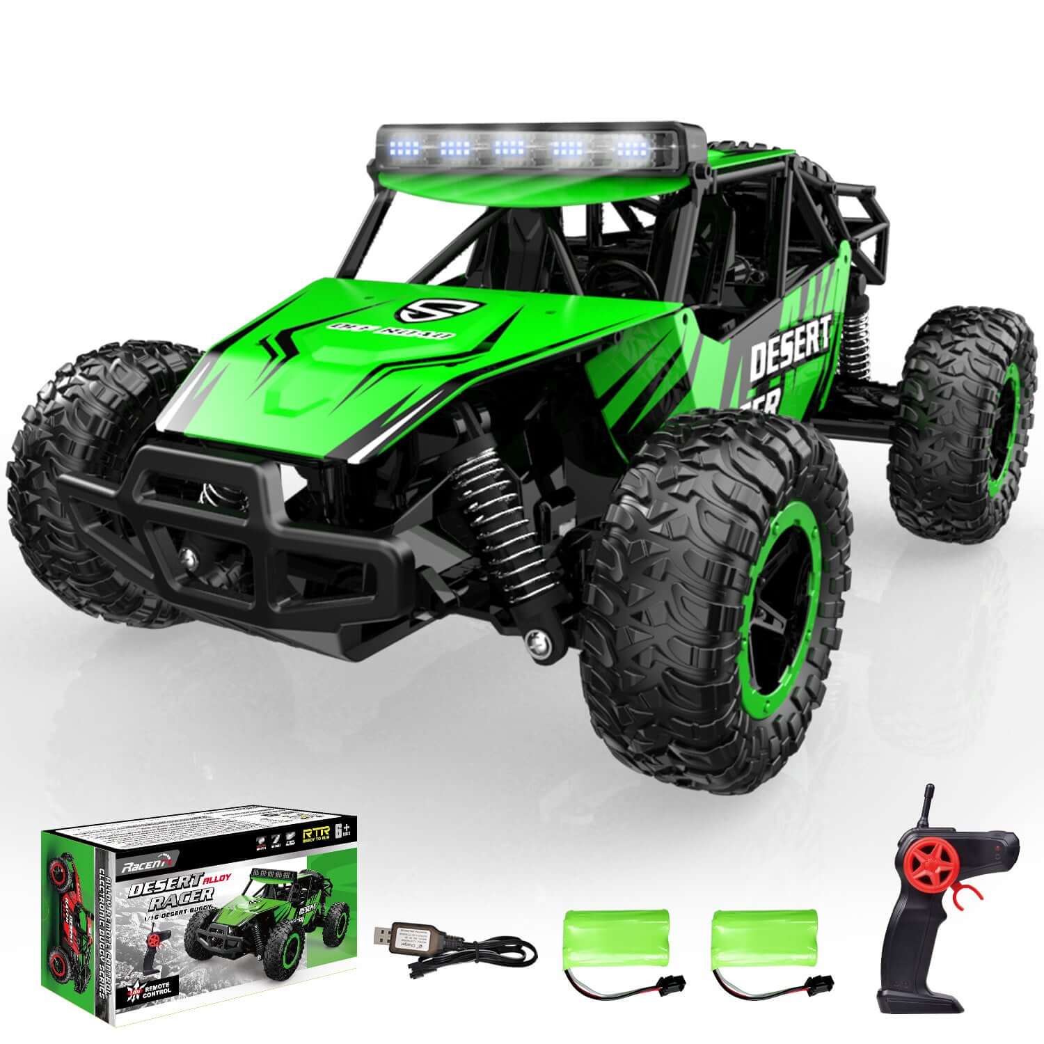 RACENT 1/16 All-Terrain RC Monster Truck for Kids